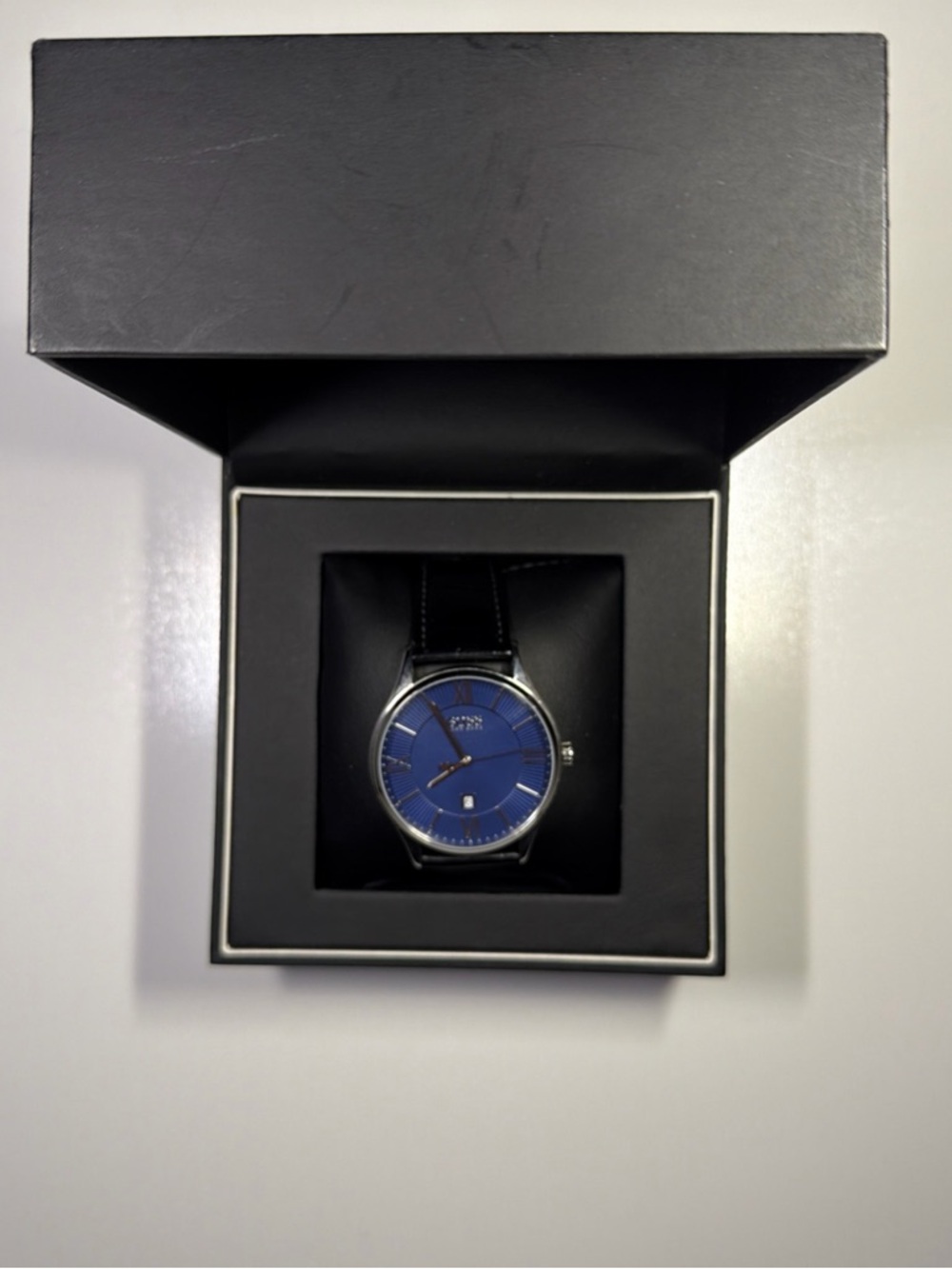 BOSS Ambassador Men's Watch with Croc Embossed Leather Strap,43mm EXCELLENT COND